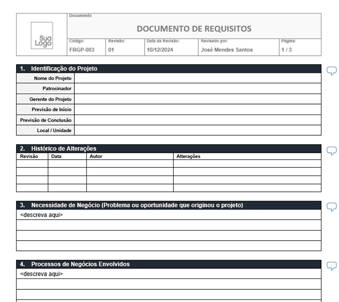 documento de requisitos site